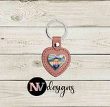 PU Heart Keychain