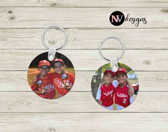 Double Sided Circle Keychain